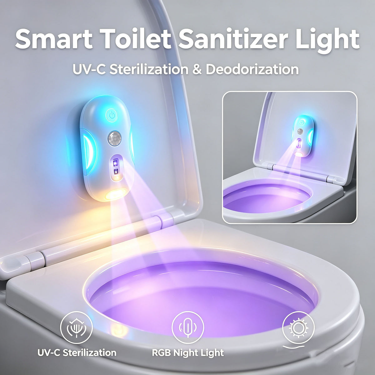 UV LED Toilet Disinfection Lamp